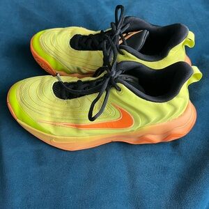 Nike Kids Lime Green and Orange Sneakers